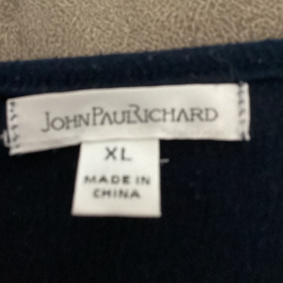 JohnPaulRichard 1x XL Navy handkerchief  top - Picture 3 of 5